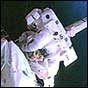 NASA image of Mission Specialist Philippe Perrin on today's spacewalk.