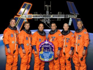 Atlantis' crew. Image courtesy of NASA.